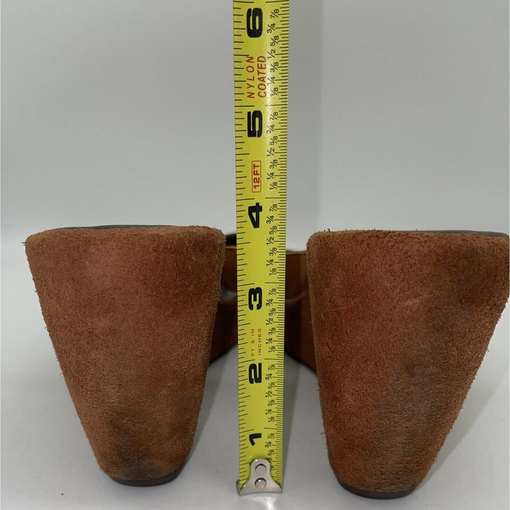 Donald J Pliner Size 8.5M Burnt Orange / Brown Wedge Platform Slip-on Sandals - Picture 4 of 6